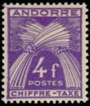 Andorra_1943_Yvert_Taxe_28-Scott_J28_typo