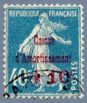 France_1927_Yvert_246-Scott_B24_Semeuse_red_overprint_typo_b_IS