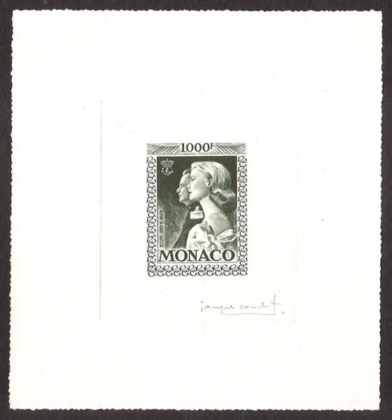 Monaco_1959_Yvert_PA72a-Scott_C55_unadopted_1000f_Grace_et_Rainier_III_gros_dark-green_c_AP_PM_Collection