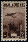 Algeria_1949_Yvert_PA13-Scott_CB3_15f_+_20f_avion_statue_et_mosquee_b_IS