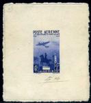 Algeria_1949_Yvert_PA13a-Scott_CB3_unadopted_10f_+_15f_avion_statue_et_mosquee_blue-violet_a_AP