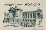 Monaco_1947_Yvert_PA24a-Scott_C18_unadopted_Oceanographic_Museum_1er_etat_dark-green_aa_AP_detail