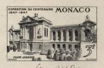 Monaco_1947_Yvert_PA24a-Scott_C18_unadopted_Oceanographic_Museum_1er_etat_grey_aa_AP_detail
