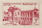 Monaco_1947_Yvert_PA24a-Scott_C18_unadopted_Oceanographic_Museum_1er_etat_red-lilac_aa_AP_detail