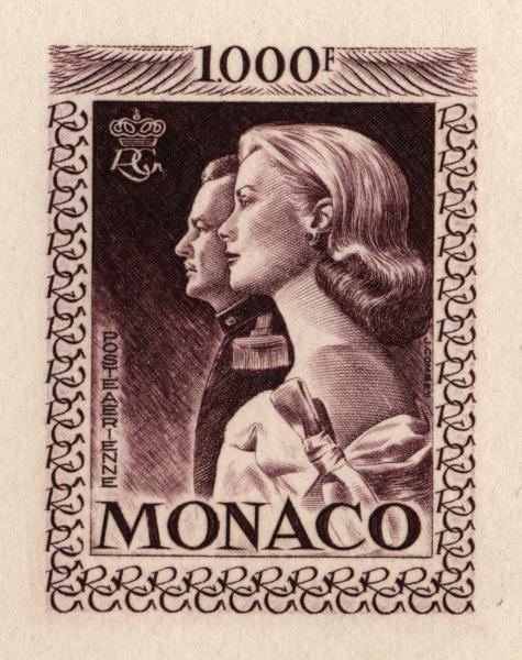 Monaco_1959_Yvert_PA72b-Scott_C55_unadopted_1000f_Grace_et_Rainier_III_maigre_dark-lilac_AP_detail