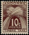 Andorra_1947_Yvert_Taxe_32-Scott_J32_typo