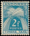 Andorra_1947_Yvert_Taxe_34-Scott_J34_typo