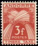 Andorra_1947_Yvert_Taxe_35-Scott_J35_typo
