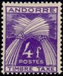 Andorra_1947_Yvert_Taxe_36-Scott_J36_typo