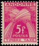 Andorra_1947_Yvert_Taxe_37-Scott_J37_typo