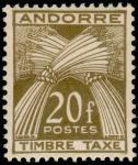 Andorra_1947_Yvert_Taxe_39-Scott_J39_typo