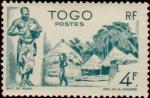 Togo_1947_Yvert_247-Scott_318_4f_man_with_drum_IS