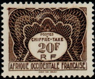 Fr_West_Africa_1947_Yvert_Taxe_10-Scott_J10