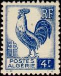 Algeria_1944_Yvert_222-Scott_184_4f_Coq_litho_IS
