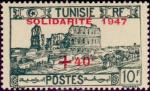 Tunisia_1947_Yvert_313-Scott_B98_small_overprint_Solidariete_typo_IS