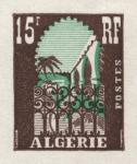 Algeria_1954_Yvert_314a-Scott_258_unadopted_15f_Musee_du_Bardo_dark-brown_+_green_typo_AP_detail
