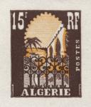 Algeria_1954_Yvert_314a-Scott_258_unadopted_15f_Musee_du_Bardo_dark-brown_+_yellow_typo_b_AP_detail