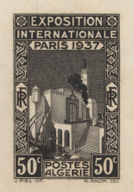 Algeria_1937_Yvert_128a-Scott_110_unadopted_dark_background_Expo_Paris_black_a_AP_detail