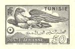 Tunisia_1950_Yvert_PA14a-Scott_C15_unadopted_50f_Sousse_Eagle_black_AP_detail