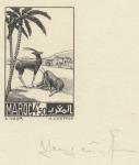 Morocco_1939_Yvert_196a-Scott_173_unissued_engraved_4f50_gazelles_black_c_AP_detail