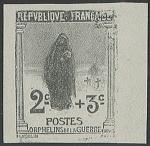France_1917_Yvert_148b-Scott_B3_unadopted_2c_+_3c_Orphelins_black_typo_c_ESS