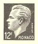 Monaco_1951_Yvert_350-Scott_259_unadopted_12f_Rainier_III_black_typo_AP_detail