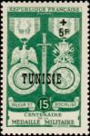 Tunisia_1952_Yvert_358-Scott_B120_Military_Medal_IS