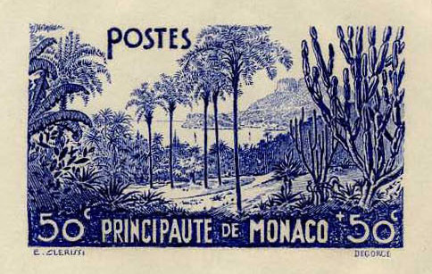 Monaco_1937_Yvert_135-Scott_B19_blue_1112_Lorilx_detail