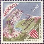 Monaco_1963_Yvert_623-Scott_556_Louis_II_Stadium_with_overprint_a_IS