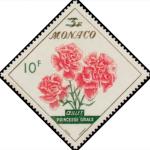 Monaco_1959_Yvert_515-Scott_439_10f_Princesse_Grace_Carnation_IS