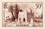 Algeria_1955_Yvert_327a-Scott_263_unadopted_50f_Mosquee_and_Oasis_brown_AP_detail