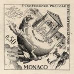 Monaco_1963_Yvert_615a-Scott_541_unadopted_International_Postal_Conference_1er_etat_black_AP_detail