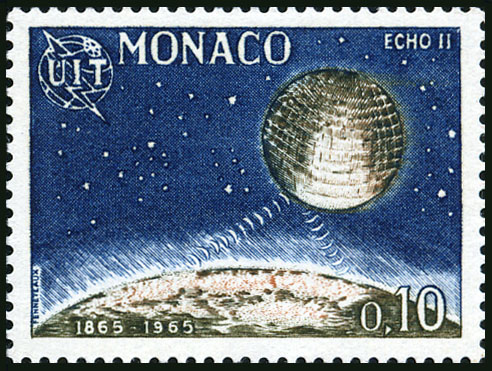 Monaco_1965_Yvert_665-Scott_606_Satellite_Echo_II_IS