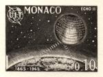 Monaco_1965_Yvert_665a-Scott_606_unadopted_Satellite_Echo_II_sepia_a_AP_detail_a