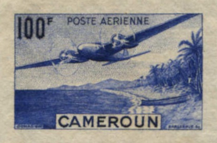 Cameroun_1944_Yvert_PA30-Scott_C18_blue-violet_b_detail
