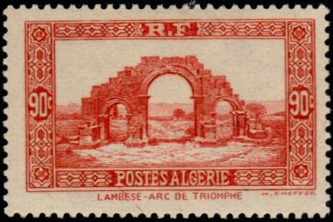 Algeria_1936_Yvert_115-Scott_95_Arc_de_thriomphe_Lambese_IS