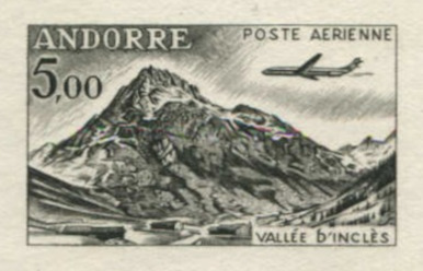 Andorra_1961_Yvert_PA7-Scott_C7_black_c_detail