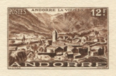 Andorra_1948_Yvert_129-Scott_108_brown_ba_detail