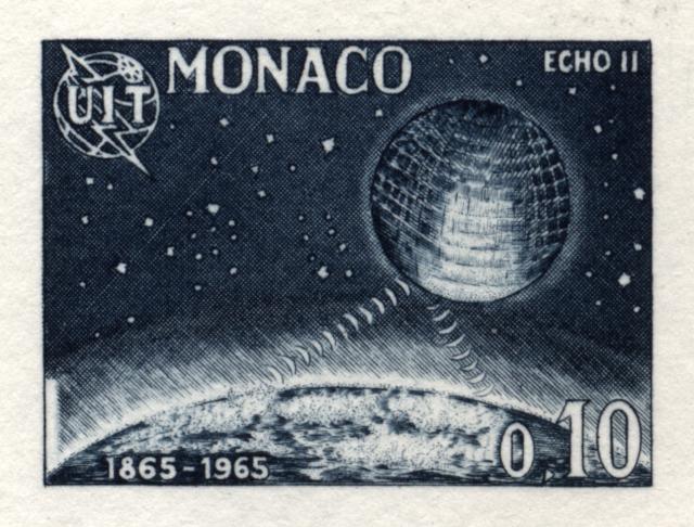 Monaco_1965_Yvert_665a-Scott_606_unadopted_Satellite_Echo_II_etat_dark-blue_aa_AP_detail