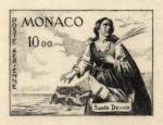 Monaco_1960_Yvert_PA78a-Scott_C58_unadopted_St_Devote_etat_black_aa_AP_detail