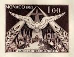 Monaco_1963_Yvert_610a-Scott_543_unadopted_Vatican_Ecumenical_Council_sepia_ATP_detail_a