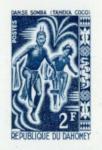 Dahomey_1964_Yvert_205-Scott_185_blue_detail