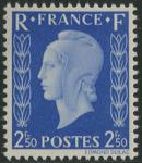 France_1945_Yvert_701C-Scott_505_unissued_2f50_Type_I_Marianne_de_Dulac_a_US