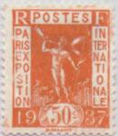 France_1936_Yvert_325-Scott_50c_Expo_de_Paris_orange-red_b_IS