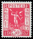 France_1936_Yvert_325a-Scott_unissued_50c_Expo_de_Paris_carmine-red_a_US