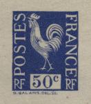 France_1934_Yvert_633b-Scott_unadopted_Coq_50c_blue_typo_aa_CP_detail