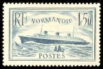France_1935_Yvert_300a-Scott_300a_1f50_Normandie_blue-green_e_US