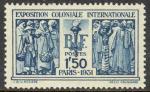 France_1931_Yvert_274-Scott_262_1f50_Colonial_Exposition_blue_b_IS