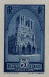 France_1930_Yvert_259b-Scott_247_unissued_in_Helio_by_Courmont_3f_Cathedrale_de_Reims_blue_aa_ESS_detail_ab