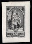 France_1930_Yvert_259c-Scott_247_unissued_in_Helio_by_Dezarrois_3f_Cathedrale_de_Reims_black_aa_ESS
